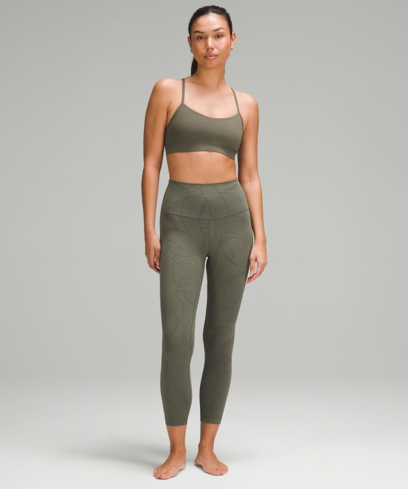 Lululemon lululemon Align™ High-Rise Pant 25" Scripted Yogo Army Green / Dark Olive Online Outlet Sale