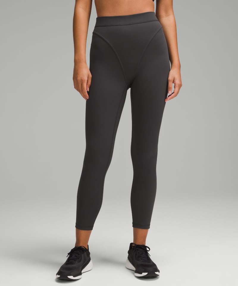 Lululemon Wunder Train Aerobic High-Rise Tight 25" *Twill Graphite Grey Online Outlet Sale
