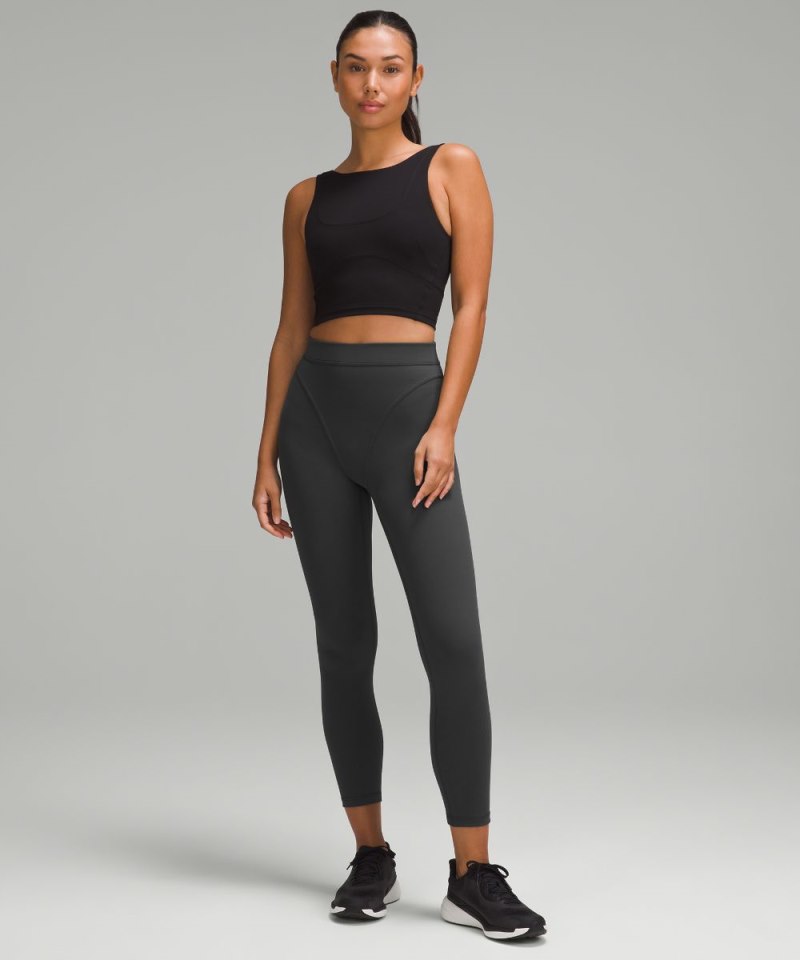 Lululemon Wunder Train Aerobic High-Rise Tight 25" *Twill Graphite Grey Online Outlet Sale