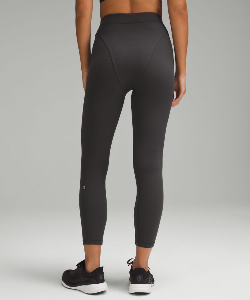 Lululemon Wunder Train Aerobic High-Rise Tight 25" *Twill Graphite Grey Online Outlet Sale