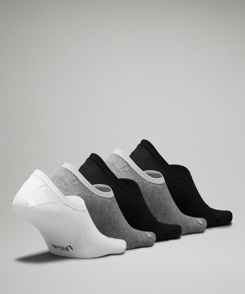 Lululemon Men's Daily Stride Comfort No-Show Socks *5 Pack Black / Heather Grey / White Online Outlet Sale