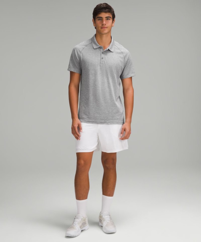 Lululemon Metal Vent Tech Polo Shirt *Updated Fit Slate / White Online Outlet Sale