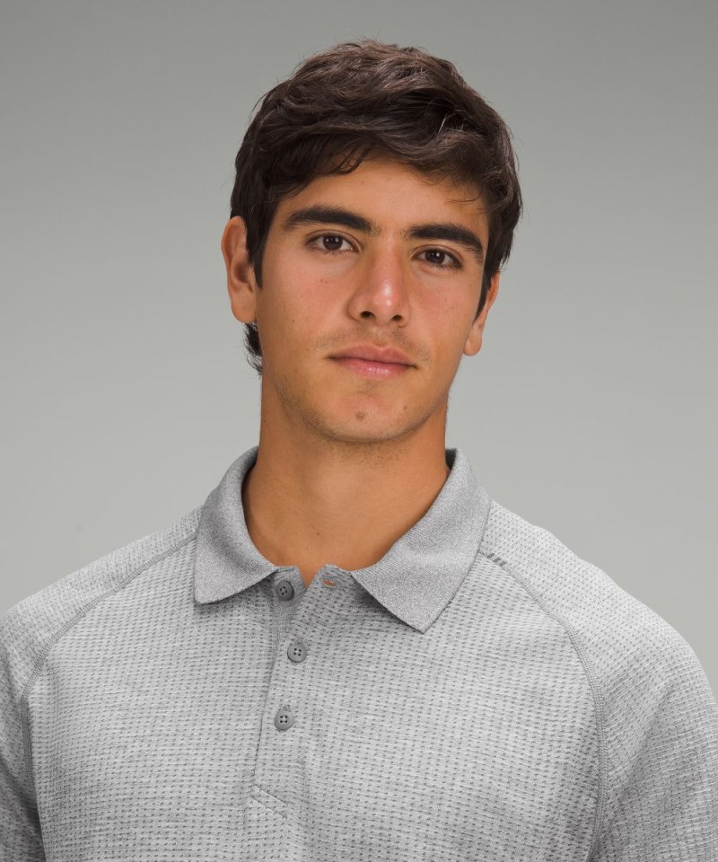 Lululemon Metal Vent Tech Polo Shirt *Updated Fit Slate / White Online Outlet Sale