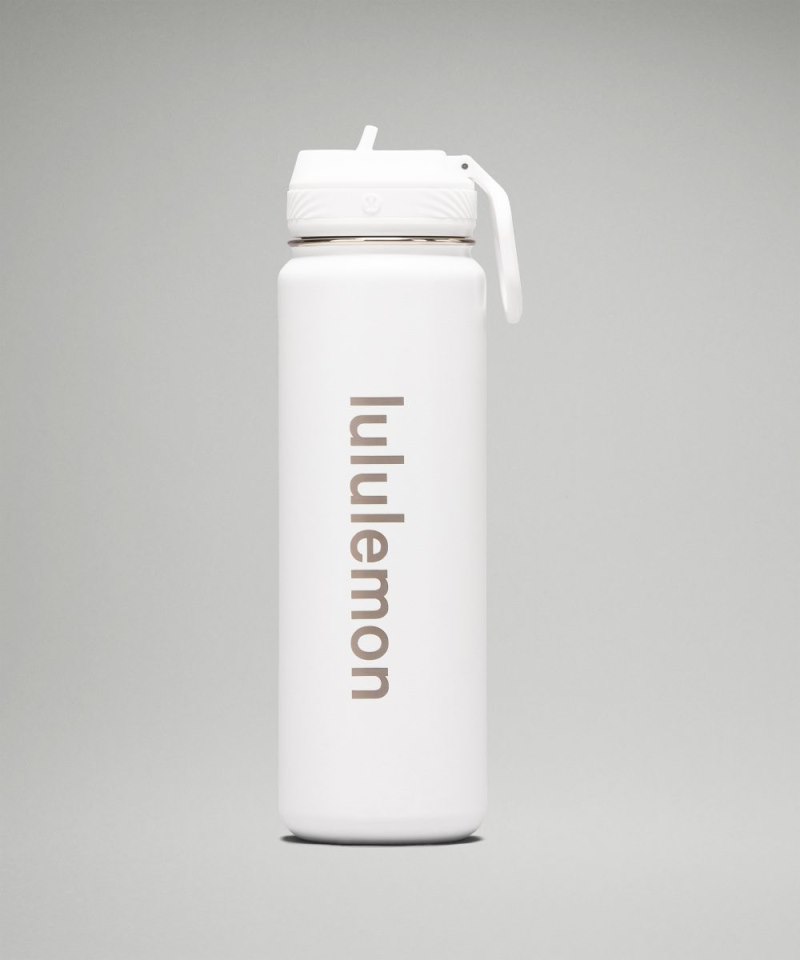 Lululemon Back to Life Sport Bottle 24oz *Straw Lid White Online Outlet Sale