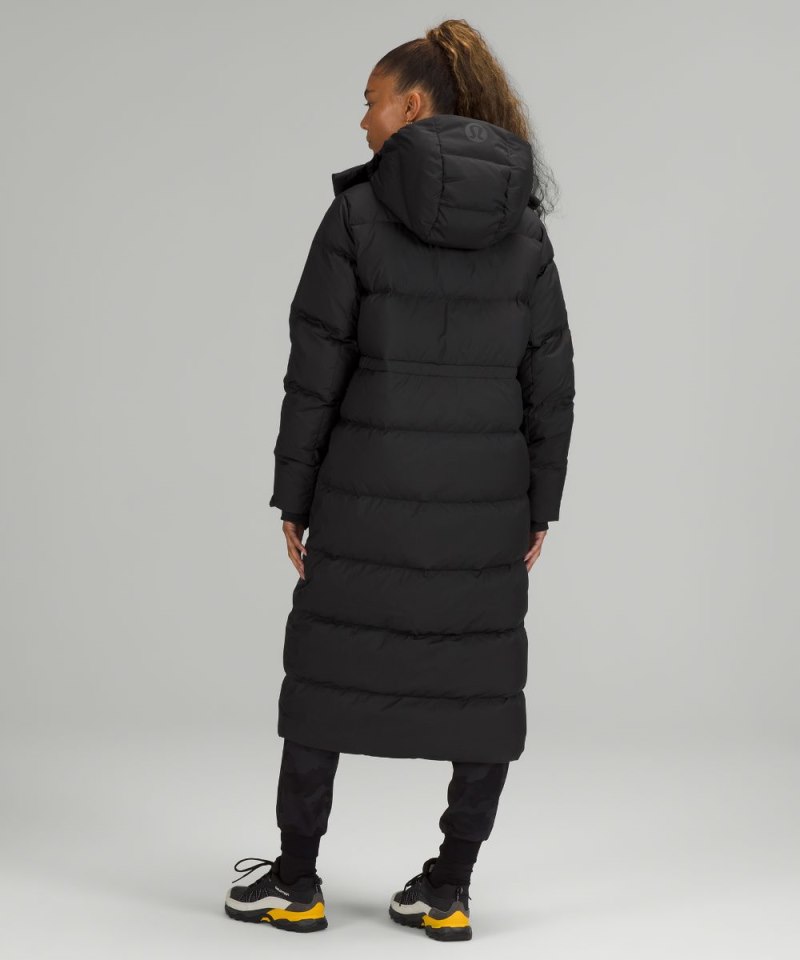 Lululemon Wunder Puff Long Jacket Black Online Outlet Sale