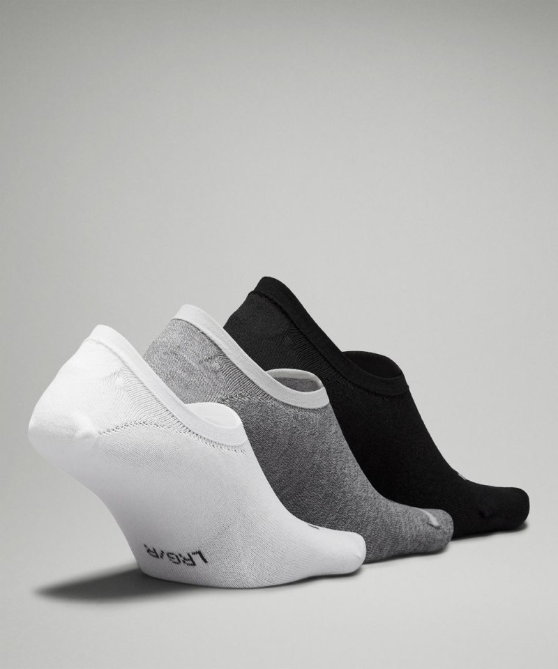 Lululemon Men's Daily Stride Comfort No-Show Socks *3 Pack White / Heather Grey / Black Online Outlet Sale