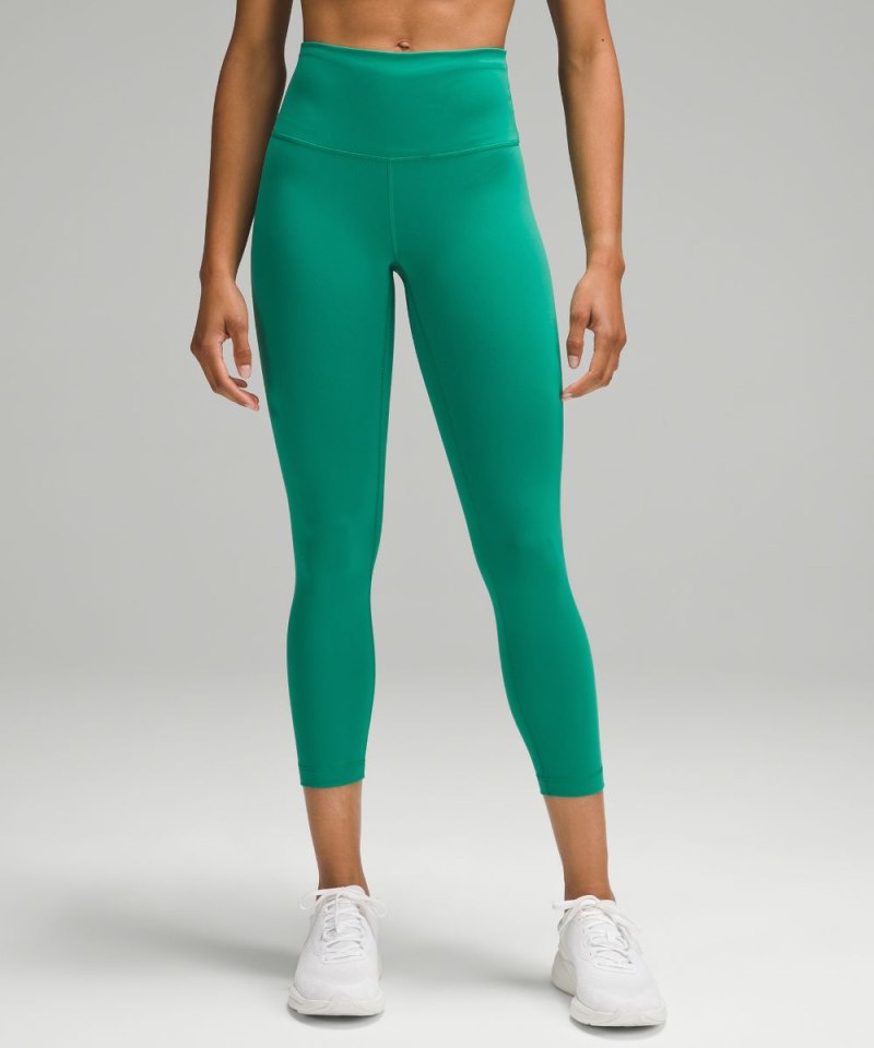 Lululemon Wunder Train High-Rise Crop 23" Cascadia Green Online Outlet Sale