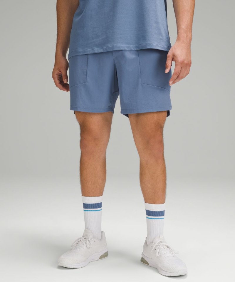Lululemon License to Train Lined Short 7" Oasis Blue Online Outlet Sale