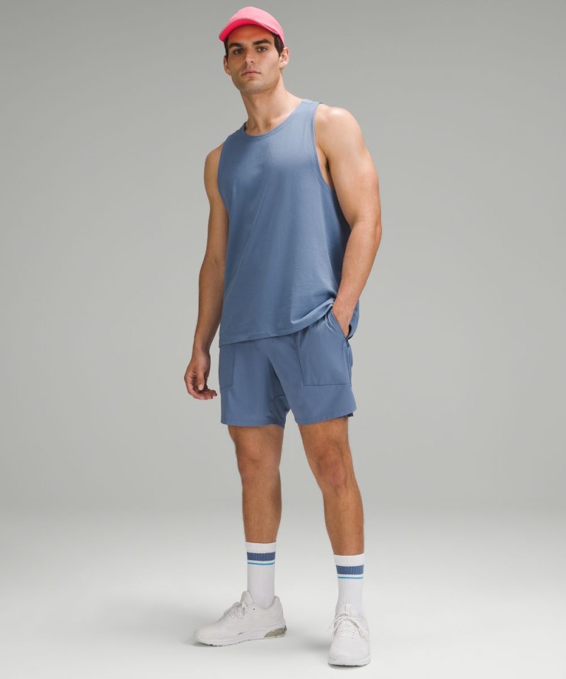Lululemon License to Train Lined Short 7" Oasis Blue Online Outlet Sale