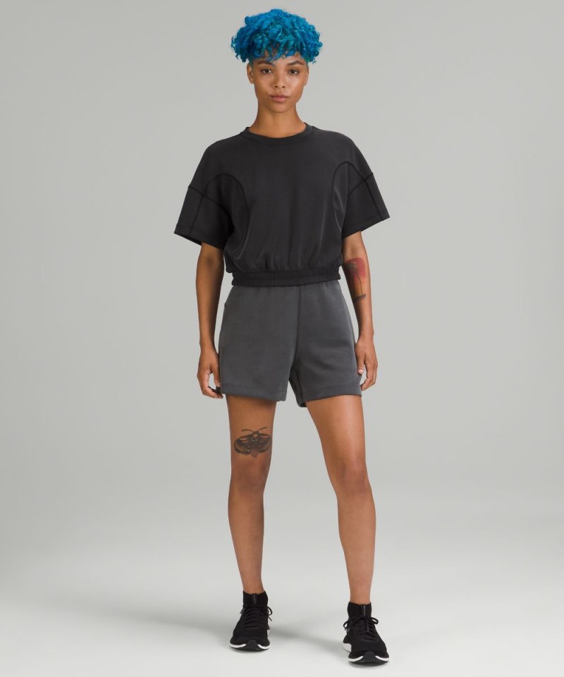 Lululemon Softstreme Gathered T-Shirt Black Online Outlet Sale