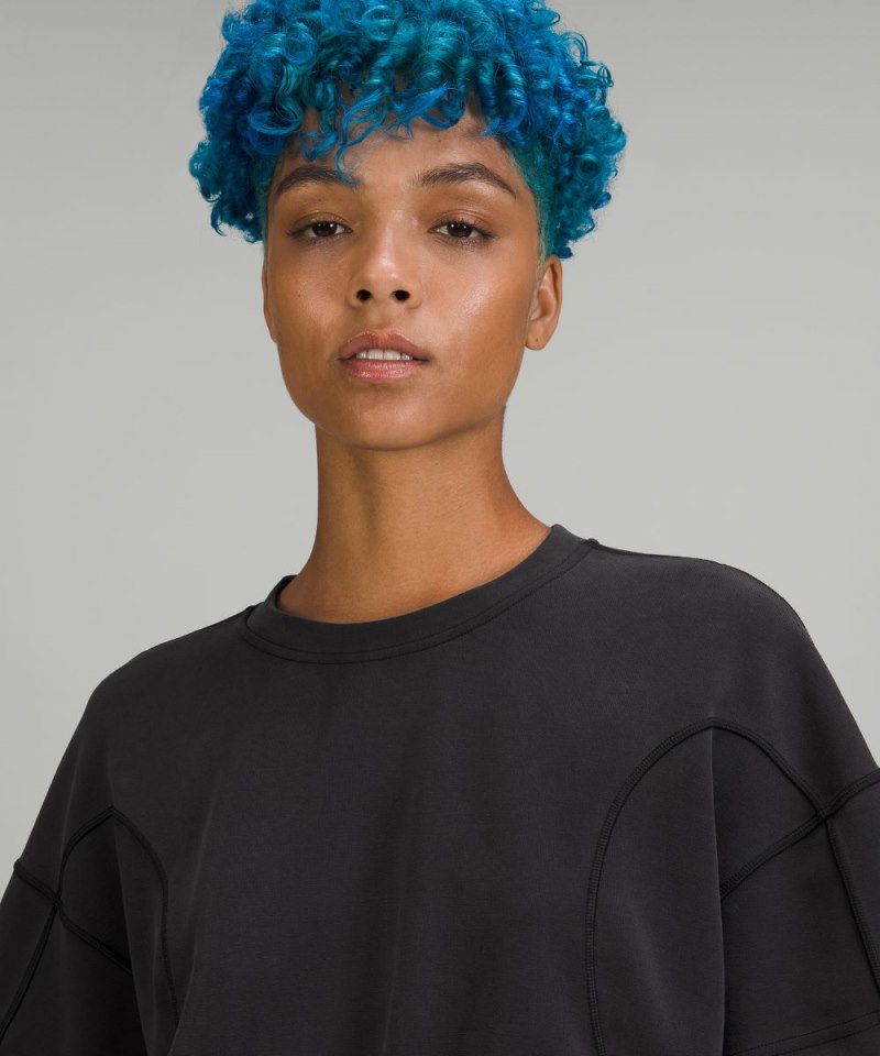 Lululemon Softstreme Gathered T-Shirt Black Online Outlet Sale