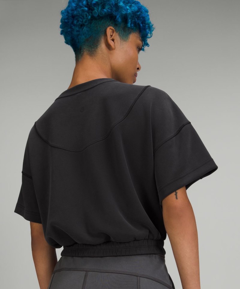 Lululemon Softstreme Gathered T-Shirt Black Online Outlet Sale