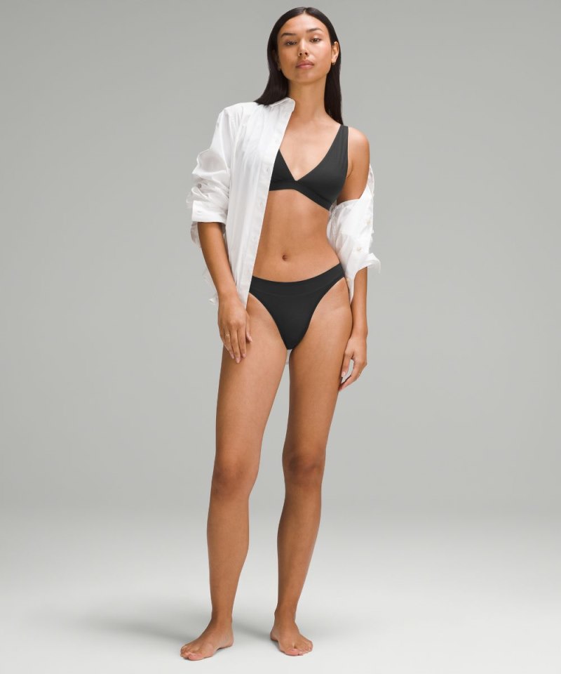 Lululemon Nulu Mesh Wundermost Mid-Rise Bikini Underwear Black Online Outlet Sale