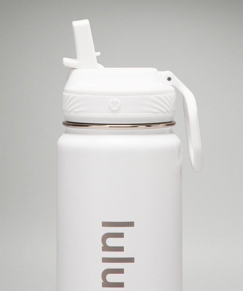 Lululemon Back to Life Sport Bottle 24oz *Straw Lid White Online Outlet Sale