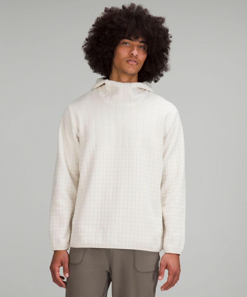 Lululemon lululemon lab Textured-Grid Fleece Hoodie Engineered Sinker Jacquard Light Ivory Online Outlet Sale