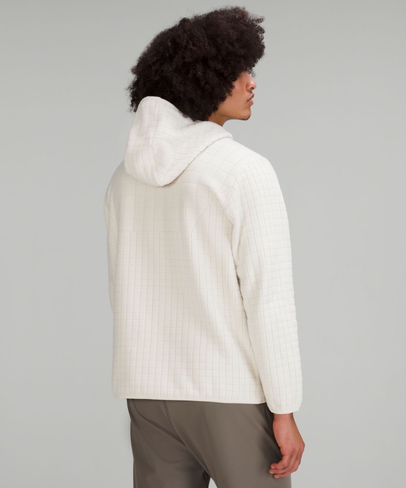 Lululemon lululemon lab Textured-Grid Fleece Hoodie Engineered Sinker Jacquard Light Ivory Online Outlet Sale
