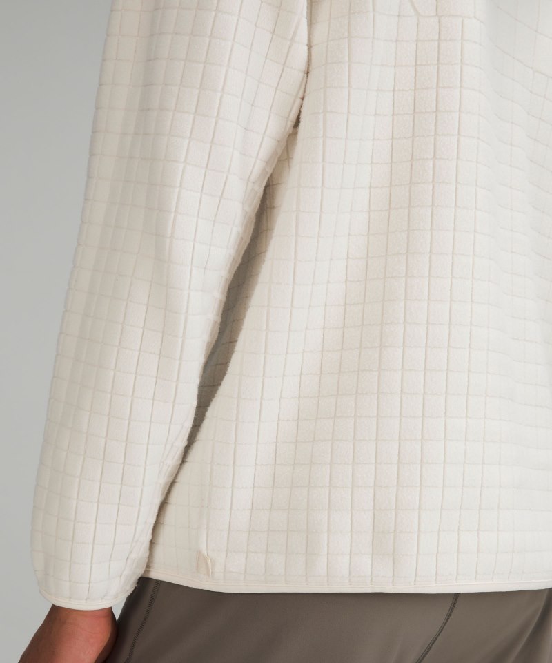 Lululemon lululemon lab Textured-Grid Fleece Hoodie Engineered Sinker Jacquard Light Ivory Online Outlet Sale