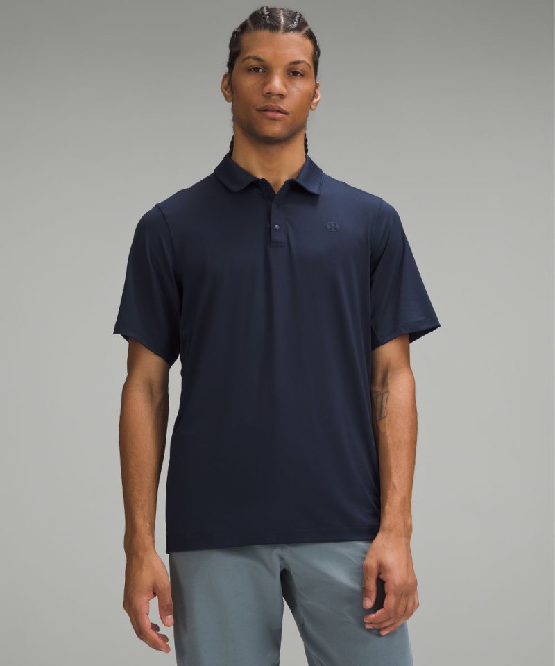 Lululemon Logo Sport Polo Short Sleeve True Navy Online Outlet Sale