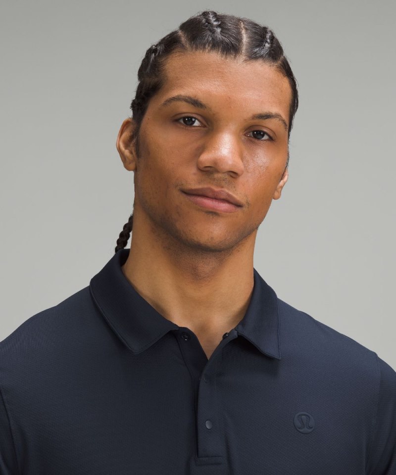 Lululemon Logo Sport Polo Short Sleeve True Navy Online Outlet Sale
