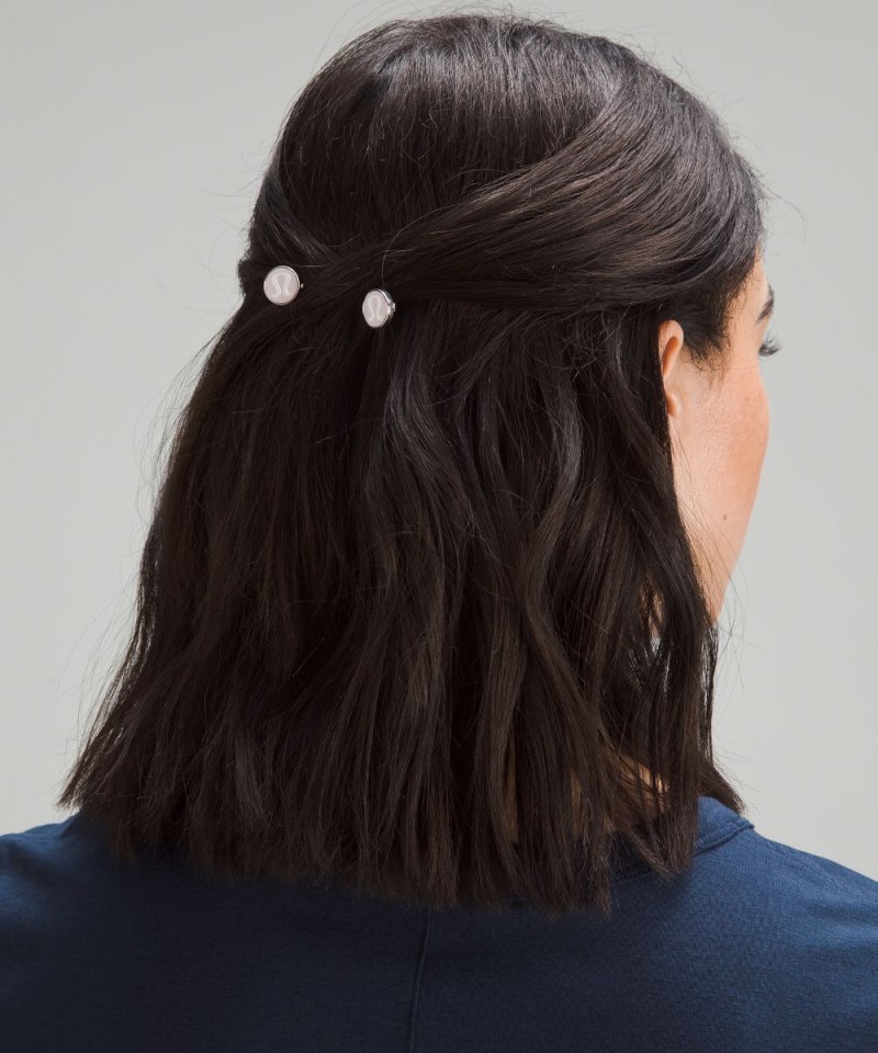 Lululemon Logo Bobby Pins *2 Pack Flush Pink Online Outlet Sale