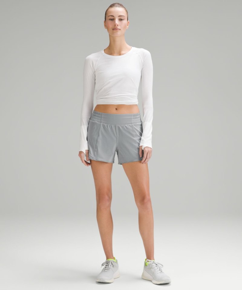 Lululemon Hotty Hot High-Rise Lined Short 4" Rhino Grey Online Outlet Sale