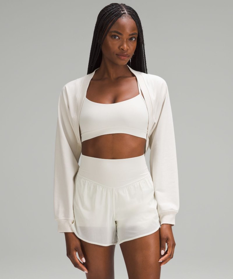 Lululemon French Terry Long-Sleeve Shrug Bone Online Outlet Sale