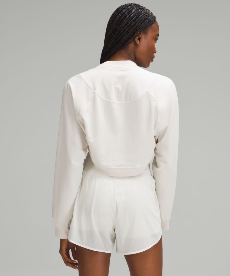 Lululemon French Terry Long-Sleeve Shrug Bone Online Outlet Sale