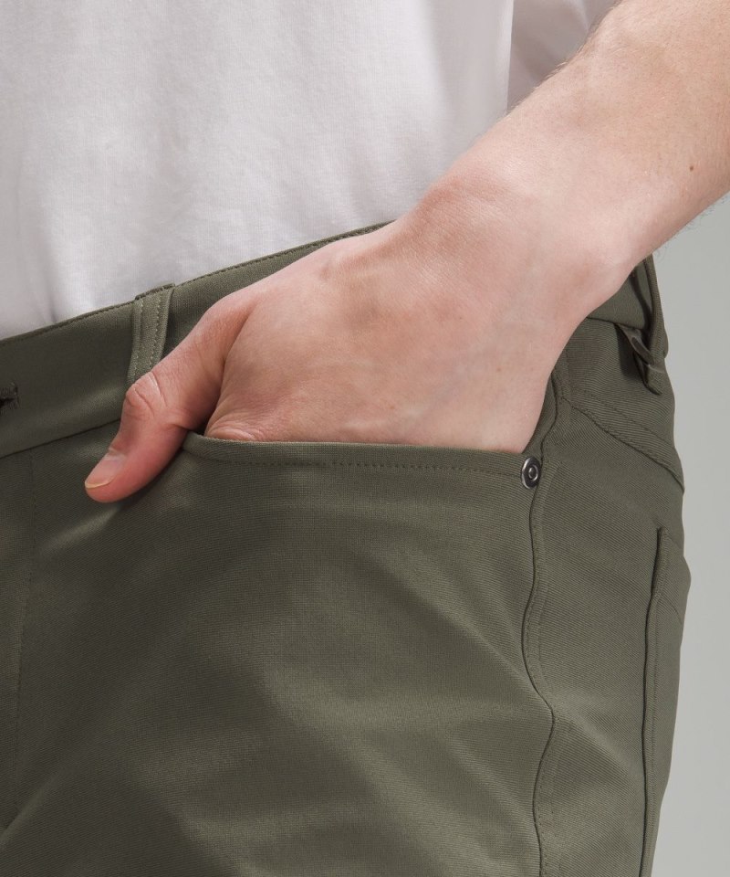 Lululemon ABC Skinny-Fit 5 Pocket Pant 32"L *Warpstreme Army Green Online Outlet Sale