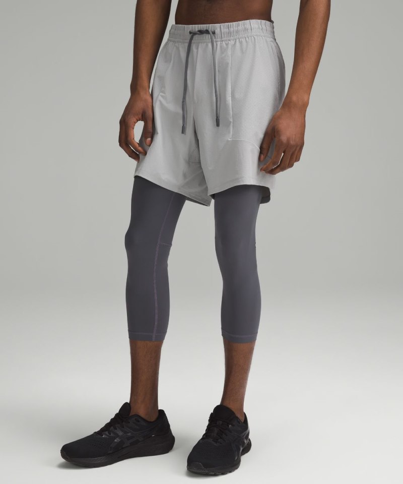 Lululemon License to Train 2-in-1 Tight 21" Silver Drop Online Outlet Sale