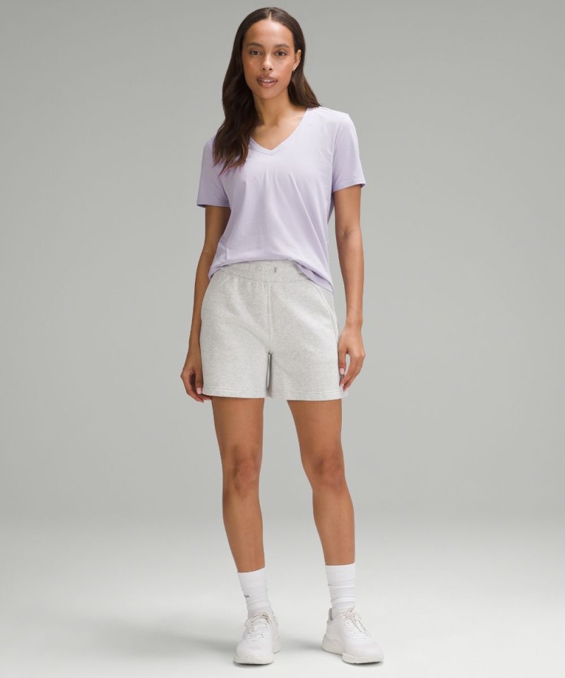 Lululemon Love V-Neck T-Shirt Lilac Ether Online Outlet Sale