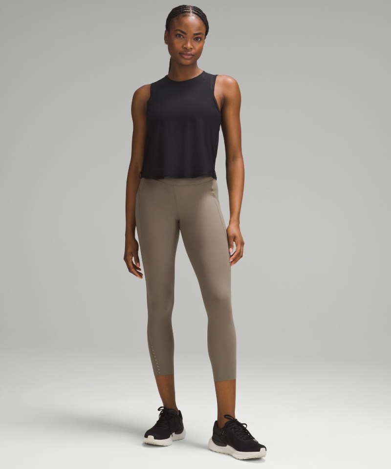 Lululemon Fast and Free High-Rise Crop 23" Pockets *Updated Nomad Online Outlet Sale