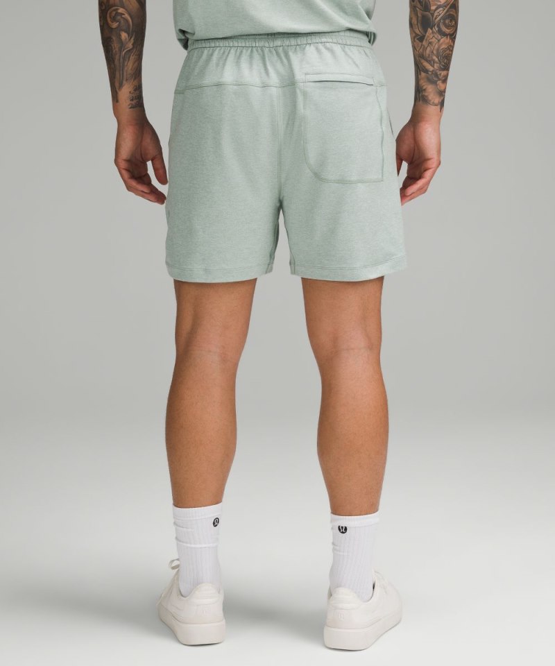 Lululemon Soft Jersey Short 5" Heathered Palm Court / Heathered Frosted Jade Online Outlet Sale