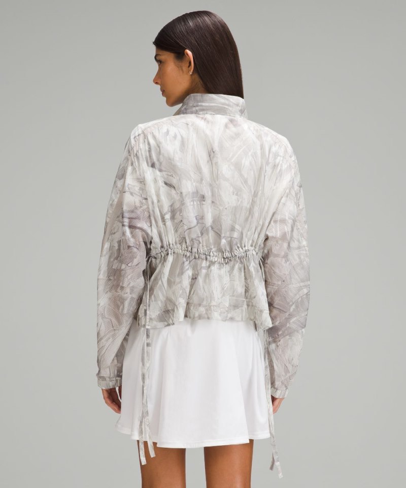 Lululemon Lightweight Woven Side-Snap Anorak Marble Meld Light Multi / Dove Grey Online Outlet Sale