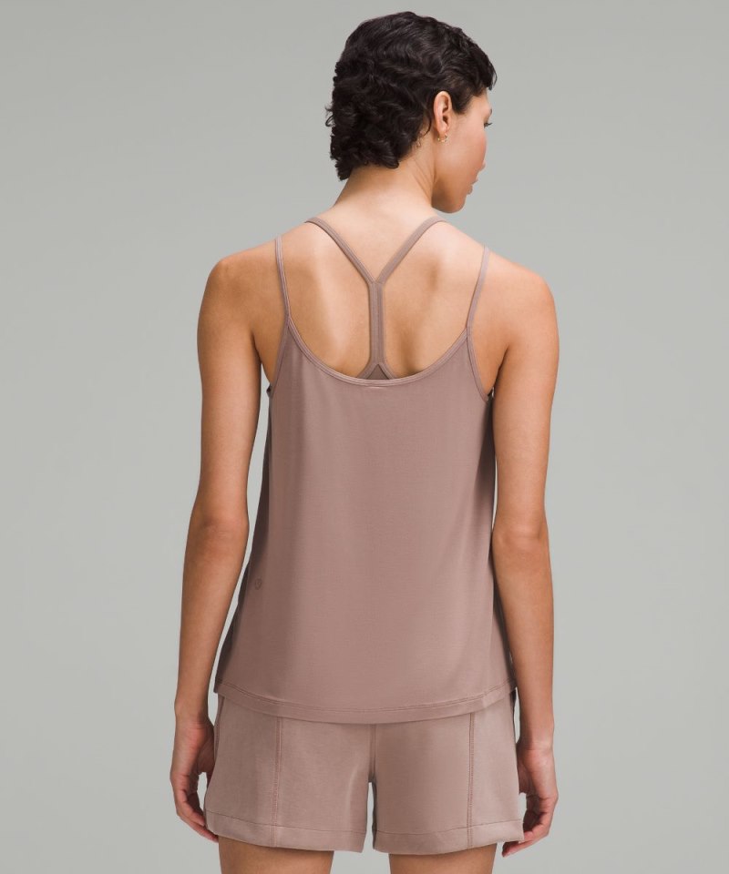 Lululemon Modal Silk-Blend Spaghetti Strap Tank Top Taupetastic Online Outlet Sale