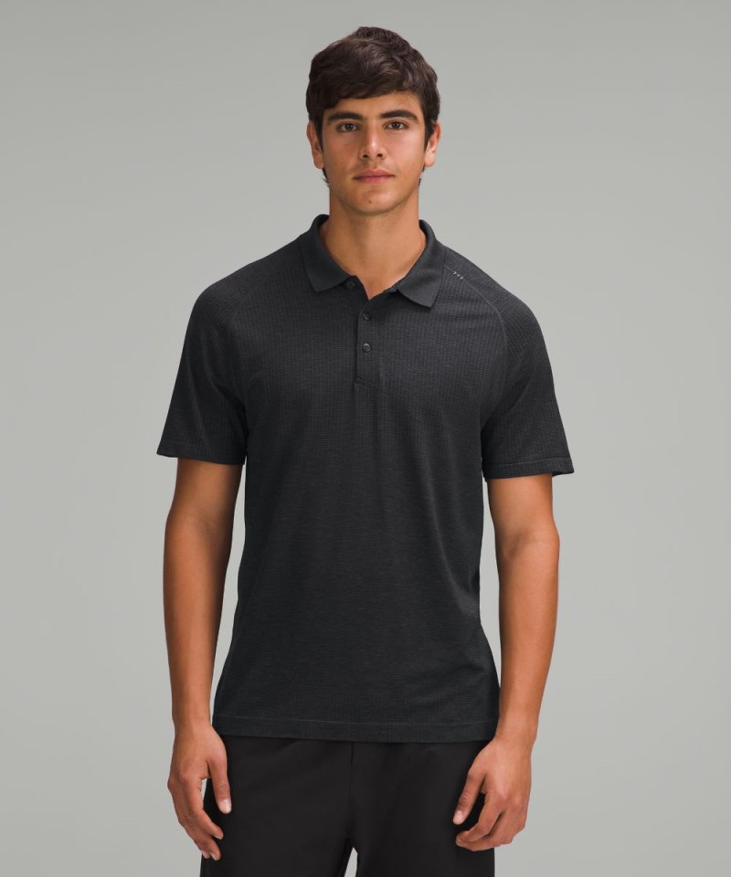 Lululemon Metal Vent Tech Polo Shirt *Updated Fit Graphite Grey / Black Online Outlet Sale