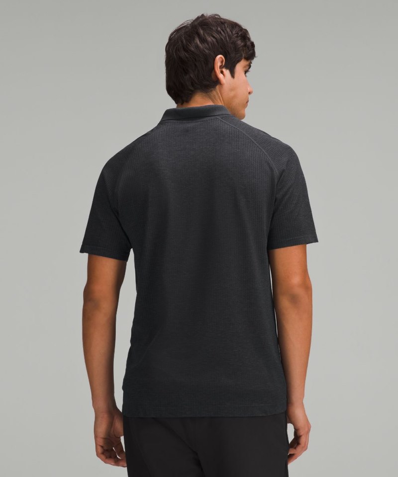 Lululemon Metal Vent Tech Polo Shirt *Updated Fit Graphite Grey / Black Online Outlet Sale