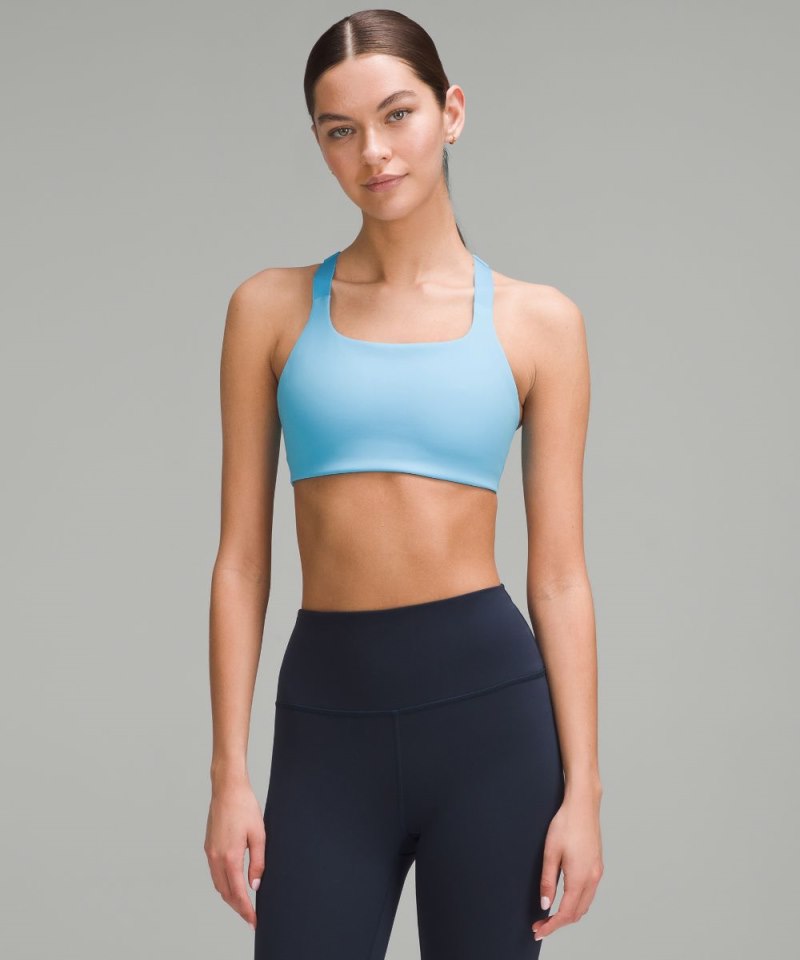 Lululemon Ultralu Square-Neck Workout Bra *Medium Support, B / C Cup Kayak Blue Light Online Outlet Sale