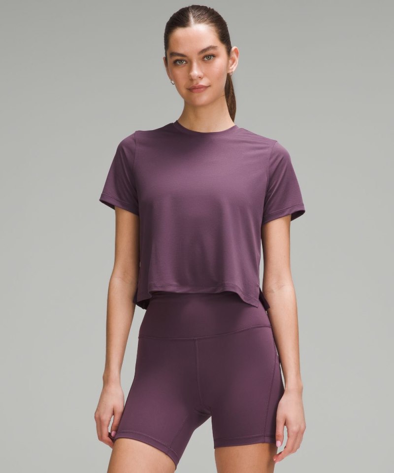 Lululemon Ultralight Waist-Length T-Shirt Grape Thistle Online Outlet Sale