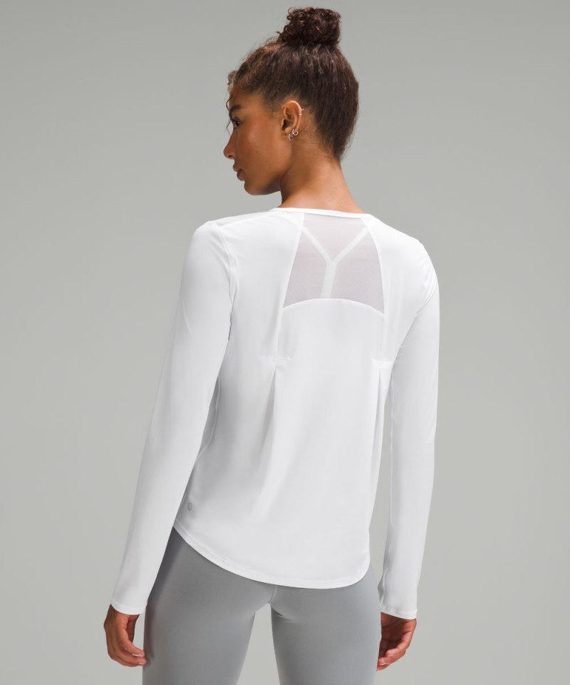 Lululemon Sculpt Long-Sleeve Shirt White Online Outlet Sale