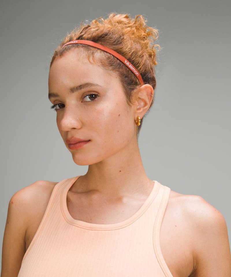 Lululemon Women's Skinny Adjustable Headbands *5 Pack French Press / Java / Aztec Orange / Pale Linen / White Online Outlet Sale