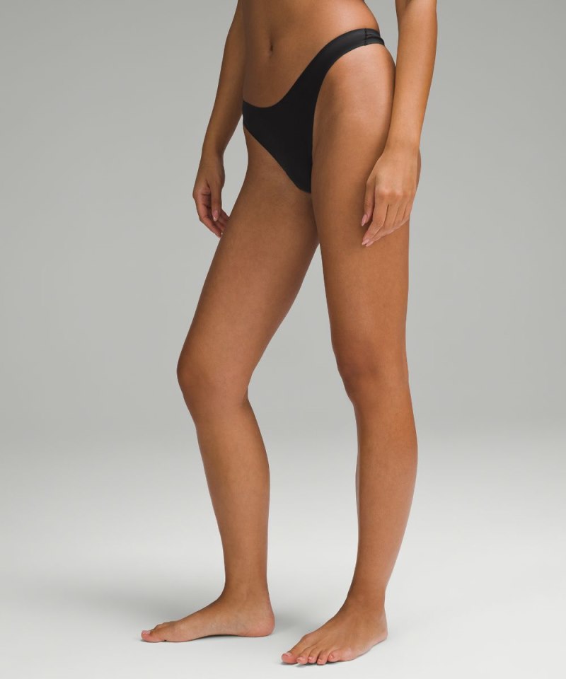 Lululemon Wundermost Ultra-Soft Nulu Dipped-Waist Thong Underwear Black Online Outlet Sale