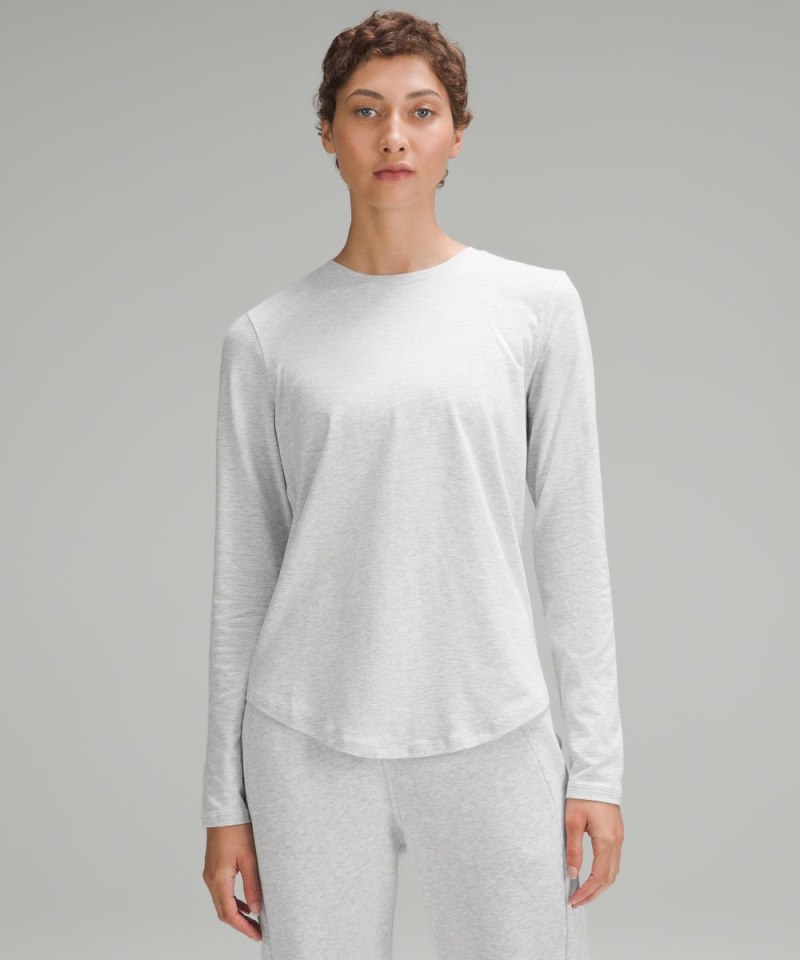 Lululemon Love Long-Sleeve Shirt Heathered Core Ultra Light Grey Online Outlet Sale