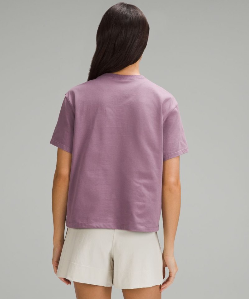 Lululemon Relaxed-Fit Cotton Jersey T-Shirt Cyber Violet Online Outlet Sale