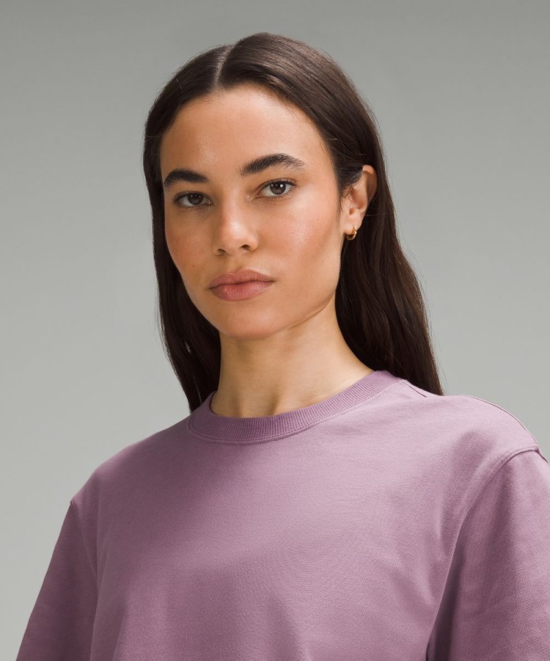 Lululemon Relaxed-Fit Cotton Jersey T-Shirt Cyber Violet Online Outlet Sale