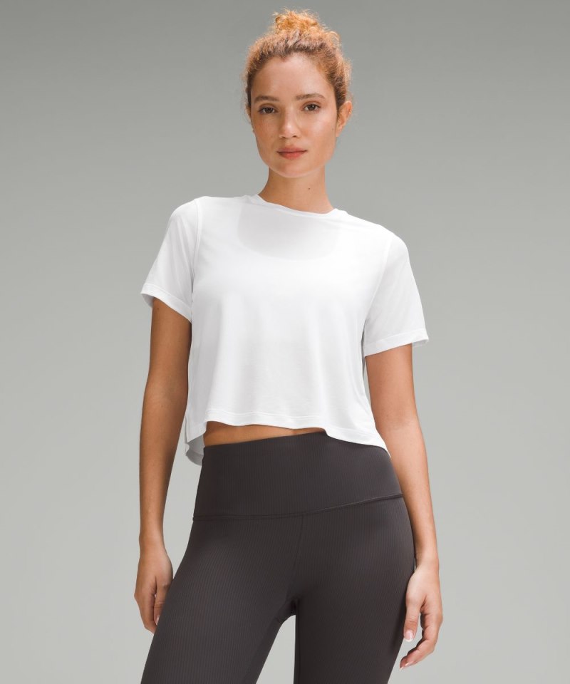 Lululemon Ultralight Waist-Length T-Shirt White Online Outlet Sale