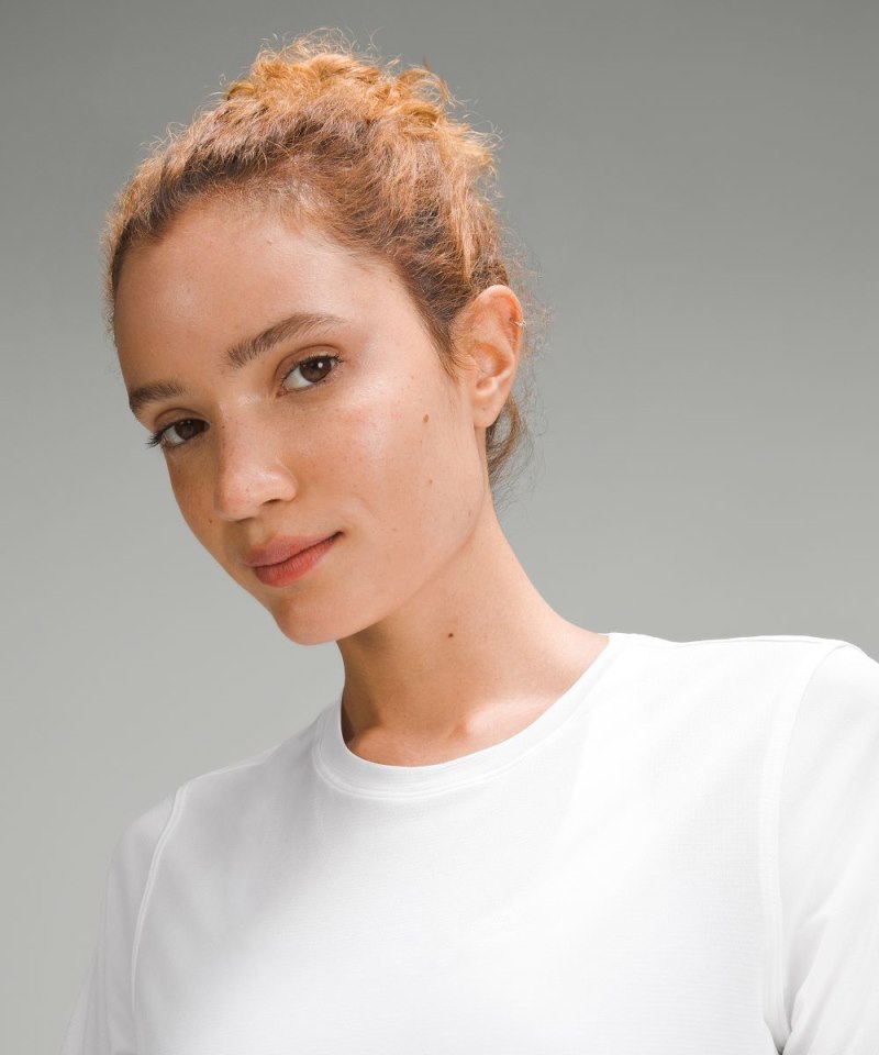Lululemon Ultralight Waist-Length T-Shirt White Online Outlet Sale