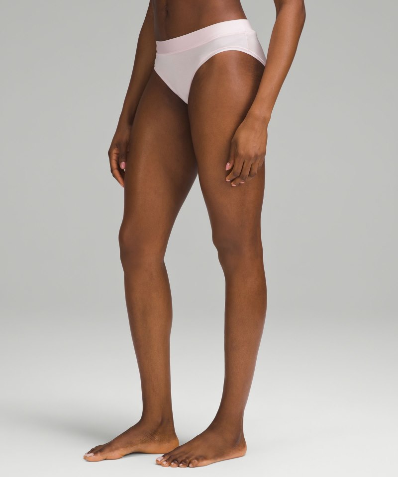 Lululemon UnderEase Mid-Rise Bikini Underwear *3 Pack Silver Drop / Strawberry Milkshake / Black Online Outlet Sale