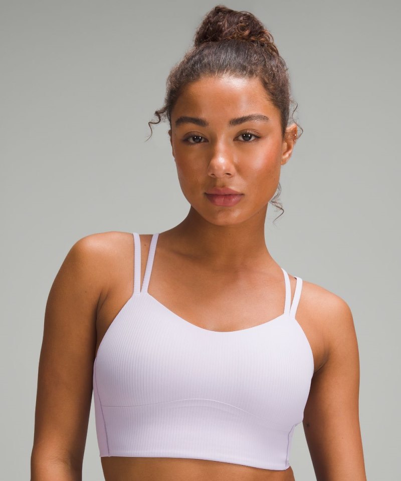 Lululemon Like a Cloud Ribbed Longline Bra *Light Support, B / C Cup Lilac Ether Online Outlet Sale