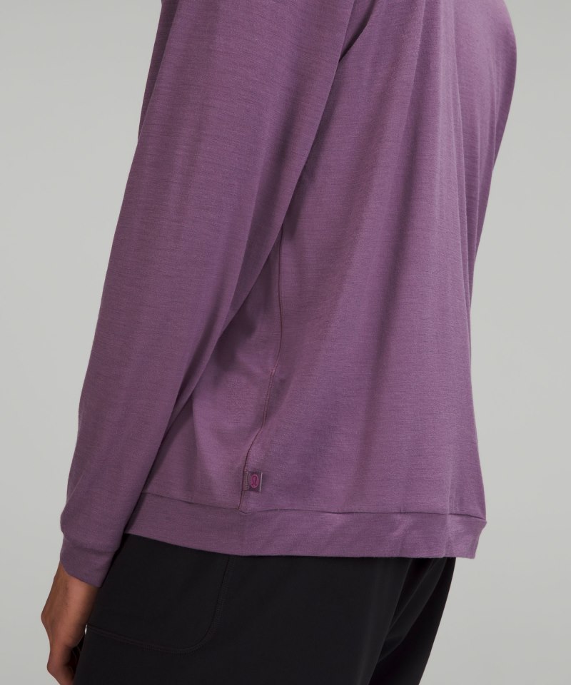 Lululemon lululemon lab Merino Wool-Blend Long-Sleeve Shirt Dusty Amethyst Online Outlet Sale