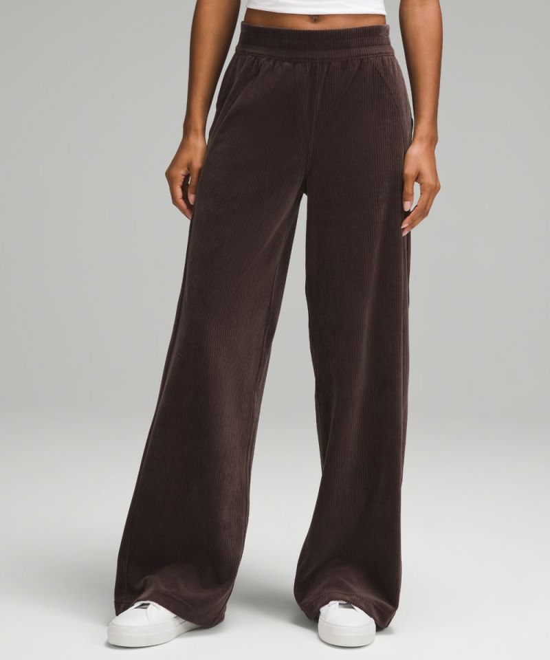 Lululemon Scuba Mid-Rise Wide-Leg Pant *Velvet Cord Espresso (not available) Online Outlet Sale